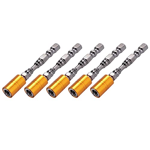 Plookyoe 5 Unidades Destornillador Magnético Fuerte Conjunto de 6 Mm Destornillador Electrónico Bits para Placa de Yeso Tornillo Drywall
