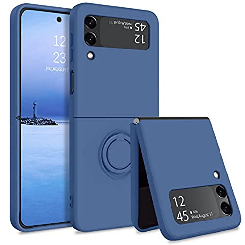Coque Samsung Z Flip 3抗滑落 : silicone Skin Feel et bague de maintien