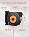 VEVOR Retractable Extension Cord Reel, 45 FT, Heavy Duty 12AWG/3C SJTOW Power Cord, with Lighted Triple Tap Outlet, 15 Amp Circuit Breaker, 180° Swivel Bracket for Ceiling or Wall Mount