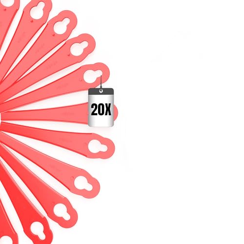 Grizzly Florabest - Juego de 20 plaquitas de Corte/Cuchillos de plástico Florabest LIDL para Cortar Basura inalámbrica Fat 18 B3 – LIDL IAN 273039 – Fat 18B3 / FAT18B3