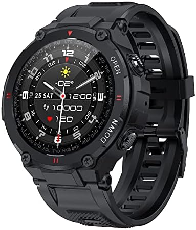 ISPEKTRUM iS22 Android Smart Watch, 1.3” Screen, 400 mAh Battery, IP54 Waterproof, Sports Mode, Fitness Tracker Heart Rate & BP Monitor, Pedometer, Bluetooth 5.0 Text Call Notification.