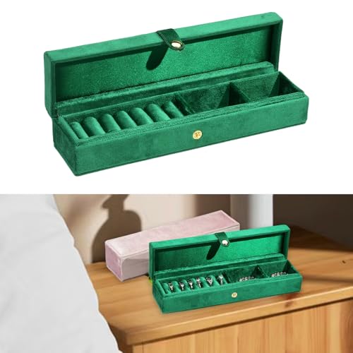 Boîte de rangement bijoux FBSHAD avec compartiments pour boucles d'oreilles