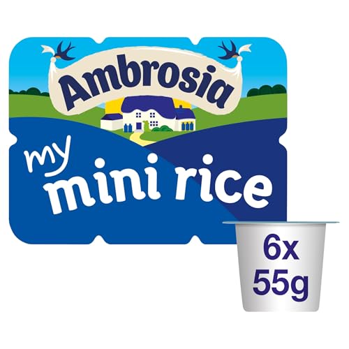 Ambrosia My Mini Rice Pudding Pots With Added Calcium & Vitamin D Ready-to-Eat 6 x 55 g Pots (Total 330 g)