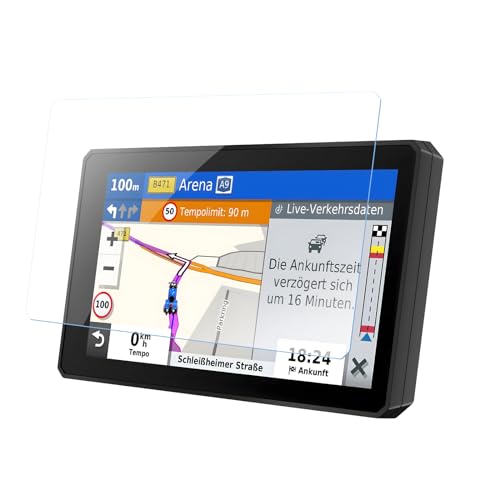 Dipos I 2 Pellicole Protettive In Cristallo Per Garmin Zumo XT / Tread 5.5” – Vetro Temperato HD, Anti-graffio, Senza Bolle, Made In Germany, Rimovibile Senza Residui