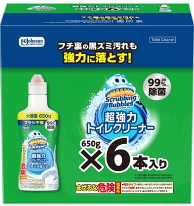 �X�N���r���O�o�u�� �����̓g�C���N���[�i�[ 650g x 6�{ Scrubbing Bubbles Toilet Bowl Cleaner