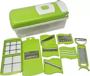 GALERIYA Chopper Multiperpose Vegetable Cutter French Fries Onion chipser and Fruit Salad Manual for Kitchen