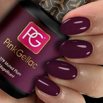 Pink Gellac Shellac Gel Nagellack 15 Ml Fur Uv Led Lampe 279 Muted Plum Lila Violett Nail Polish For Lamp Nagel Lack Gellack Nagelgel Amazon De Beauty 