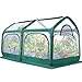 Quictent Pop up Greenhouse Passed SGS Test Eco-Friendly Fiberglass Poles Overlong Cover 6 Stakes 98 x 49 x 53 Inches Mini Portable Green House W/ 4 Zipper Door (Green)