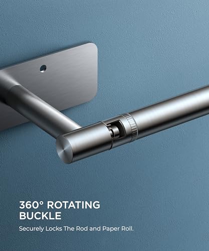 Image of FORIOUS Paper Towel Holder Under Cabinet, Wall Mount or Self Adhesive Pivoting Commercial Towel Paper Roll Holder Dispenser Stick On Bar Sinks, Brushed Nickel