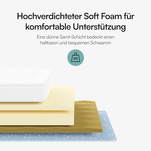 Baroni Home Gepolsterter Sessel mit Muschel-Rückenlehne aus Tiffany-Samt mit goldfarbigen Beinen, Sessel für Wohn- und Schlafzimmer, 69x71x84 cm – Bild 6