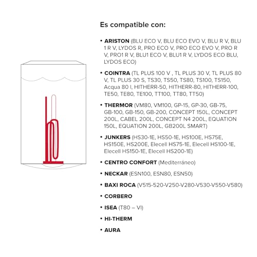 Kit de réparation Ariston 1500W pour chauffe-eau électrique avec anode et joint - 6