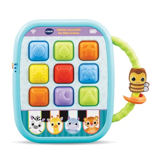 VTech – Tablette Sensorielle Des Baby Loulous, Tablette Bébé + Super Trotteur Parlant Rose, Trotteur Bébé Pliable, Tableau d'Éveil Détachable, Jouet d'Activité et de Développement