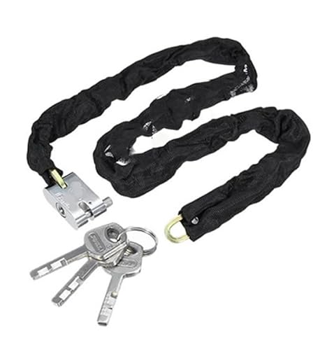 Qimopi Antivol Chaîne Antivol pour Vélo Moto Scooter Acier Trempé avec Manchon Tissu (65 cm)
