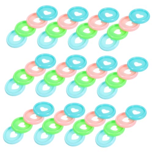 WEKAMOS 80個 カラー ハート形製装訂 軽量で滑り止め機能付き ルーズリーフノートバインダー用 手帳 プランナー対応