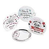  Lote de 50 chapas espejo con Frases\"GRACIAS -espejo chapa Originales y Baratas para Detalles de Bodas, Bautizos y Comuniones cumpleaños Detalles Bodas