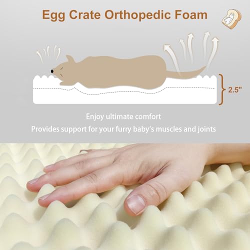 Orthopedic Dog Bed for Small Dogs, Toast Style Washable Non-Slip Pet Bed for Dogs and Cats, Puppy Kitten Washable Pet Mat Bed for Crate Home Indoor by Generic - Used condition - Image 3