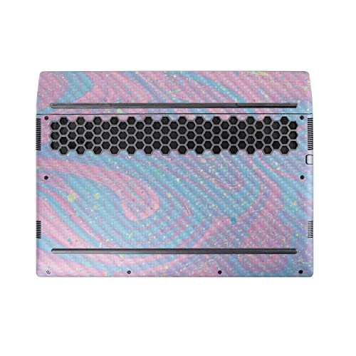 Image of MightySkins Carbon Fiber Skin Compatible with Alienware M17 R5 (2022) Full Wrap Kit - Cotton Candy Swirl | Protective, Durable Textured Carbon Fiber Finish | Easy to Apply | Made in The USA