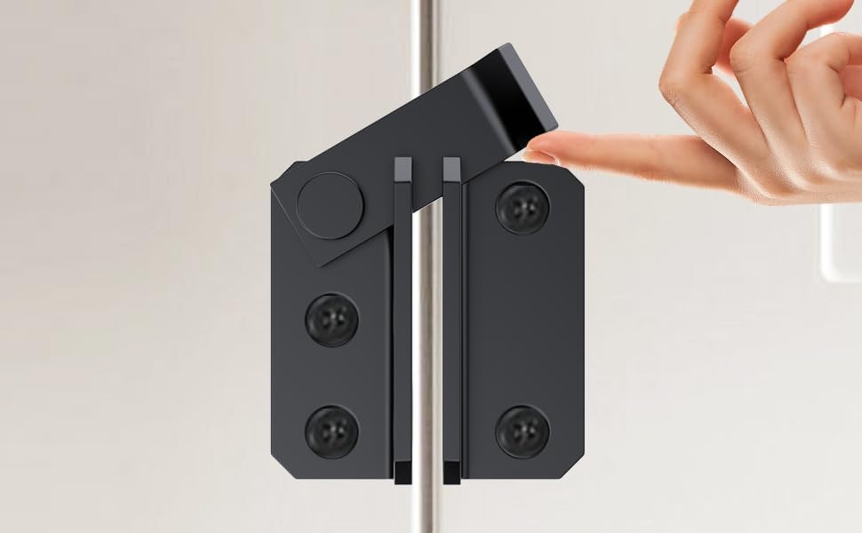 Miniatura 7 de Pestillo abatible para puerta derecha, cerradura de puerta de seguridad, cierre de perno deslizante para gabinete de granero, jaula de mascotas,