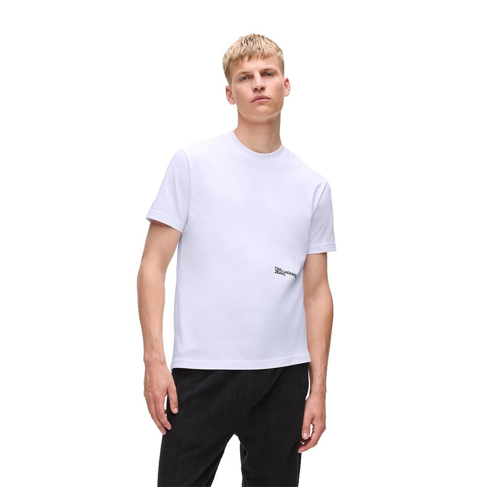 KARL LAGERFELD JEANS Men Regular Karlismall T-Shirt White M