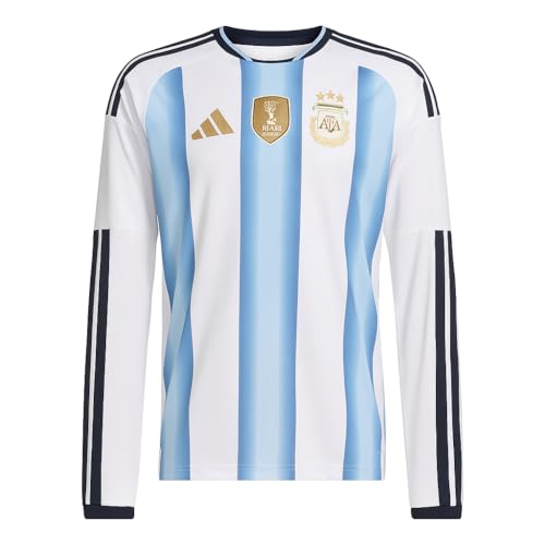 adidas Mens Argentina 26 Home Replica Long Sleeve Jersey White/Icey Blue/Light Blue Large R