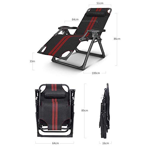 Sillas reclinables de gran tamaño para patio camping playa y césped portátiles XL 3