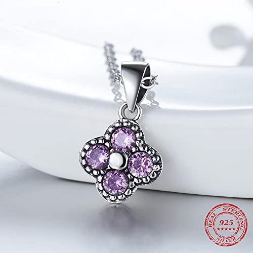 Collier pendant fleurs purple zircon pour soirées et fêtes - 3