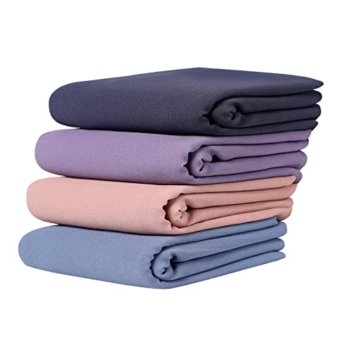 NW 4 PCS Muslim Women Soft Premium Solid Chiffon Hijab Scarves Shawl Long Scarf Wrap Scarves with Gift Box (Mixcolor A)