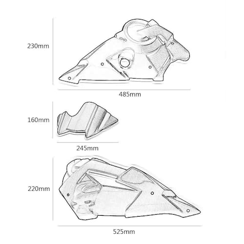 Housse de selle de moto MT-07 spoiler FZ-07 2014-2020 - 4
