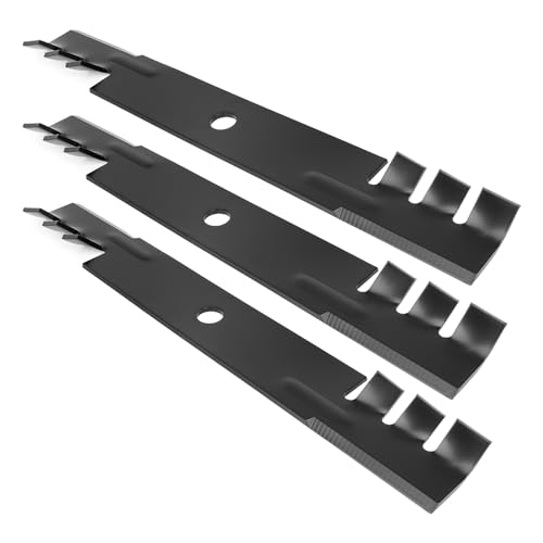 Ecreban M115496 Mulching Blades Fit for John Dee re 54 Decks GY20569 Toothed Mower Blades for JD 345 325 335 Scotts GT2554 S2554 Tractor Replace M111523 M113518 M115329 3 Pack