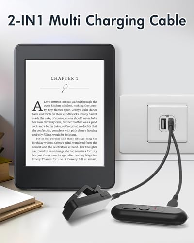 SZILBZ RF Fernbedienung zum Seitenwenden 2nd Gen zum Lesen auf Kindle Tolino Paperwhite Kobo E-Book E-Readers Zubehör, Umblättern für ipad/iPhone Tablets Romane Lesen und Fotos Machen