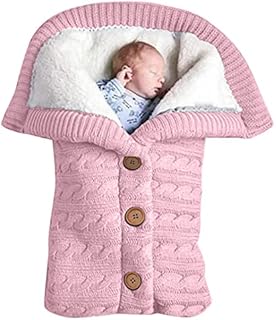 Newborn Baby Swaddle Wrap Infant Winter Warm Knitted Swaddle Baby Boys Girls Blanket Sleeping Bag 0-8 Months