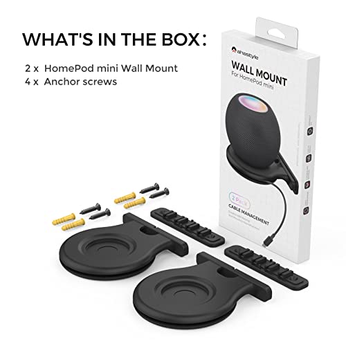 Aokicase Compatible with Apple HomePod Mini Holder Wall Mount Stand Mount Accessories with Integrated Cable Management - Image 2