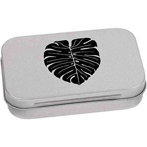 95mm 'Swiss Cheese Plant Leaf' Metal Hinged Tin/Storage Box (TT00140948)