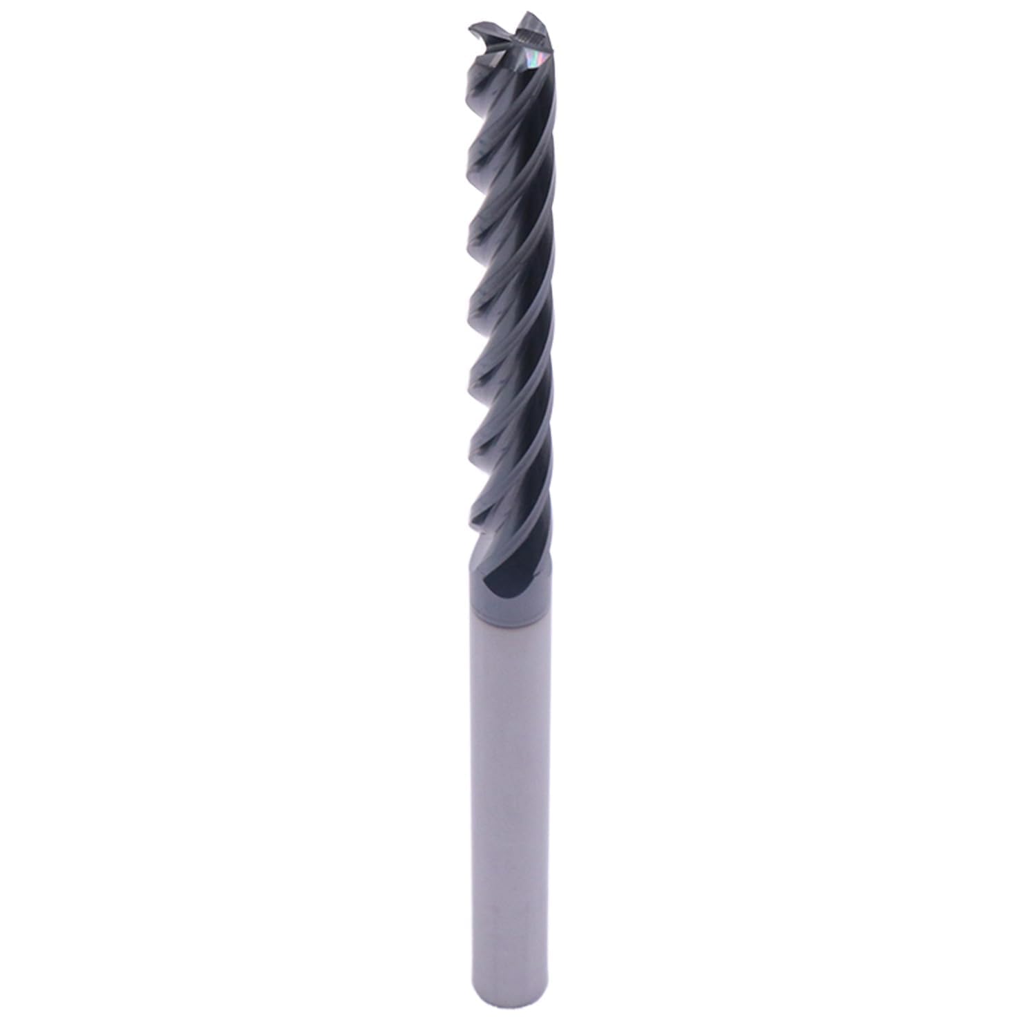 BestParts High Performance Solid Carbide Long End Mill, AlTiN Coated, 4 Flute, 30 Degree Helix, 3/8" Cutting Diameter, 3/8" Shank Diameter, 3" Length of Cut, 6" Overall Length, Square End