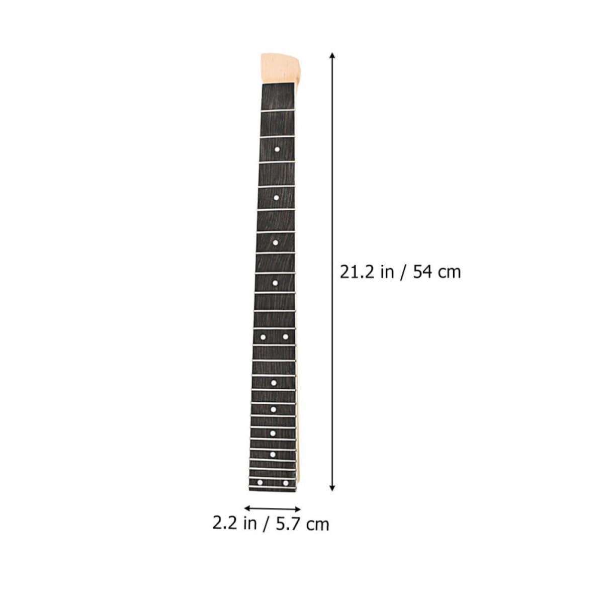 CLISPEED Unlackierter Gitarren Ersatzhals und 6 saitiger Gitarrenbrücke Satz und Metall Kompakt mit Glatter Oberfläche für E gitarren Reparatur und Selbstgemacht