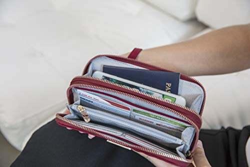 Travelon Rfid Blocking Double Zip Wallet, Smoke, 7.5 X 4 X 1.5 #TOP1