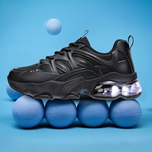 Image of Womens Walking Running Shoes Air Cushion Tennis Sneakers Fashion Breathable Basketball Sport Gym Fitness Cross Trainers
