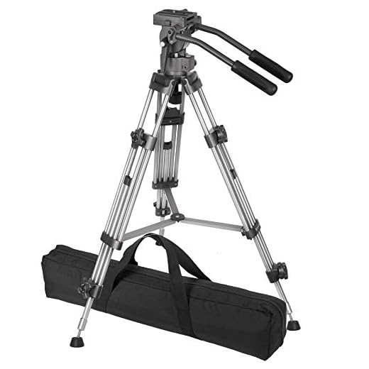 Ravelli AVTP Professional 65mm Video Camera Tripod with Fluid Drag Head