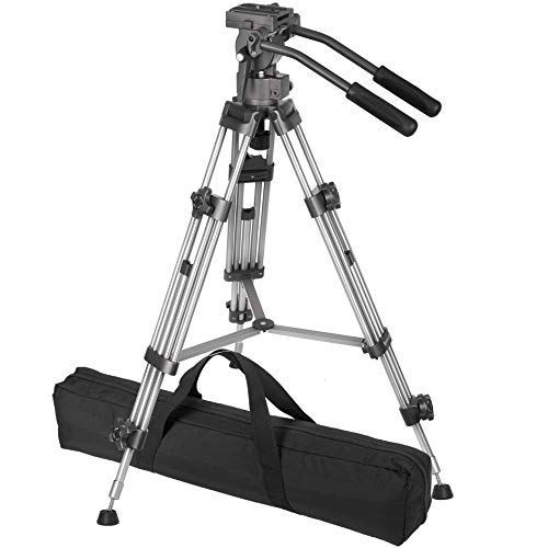 Ravelli Professional 55" 65mm Video Camera Tripod with Fluid Drag Head, and Heavy Duty Carry Bag [AVTP] by Ravelli - Used condition - US$81.38