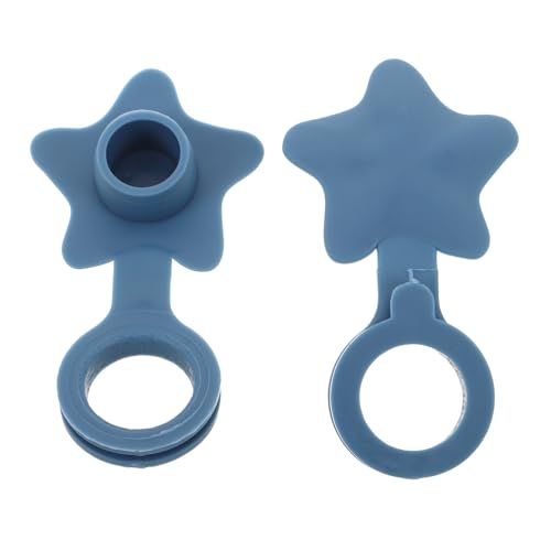 DECORNIJIA 2 Piezas Tapón de Silicona para Bañera Unidades Tapón de Drenaje Estrella Azul Oscuro Resistente y Elástico para Baño Lavabo y Ducha Fácil Instalación y Reutilizable