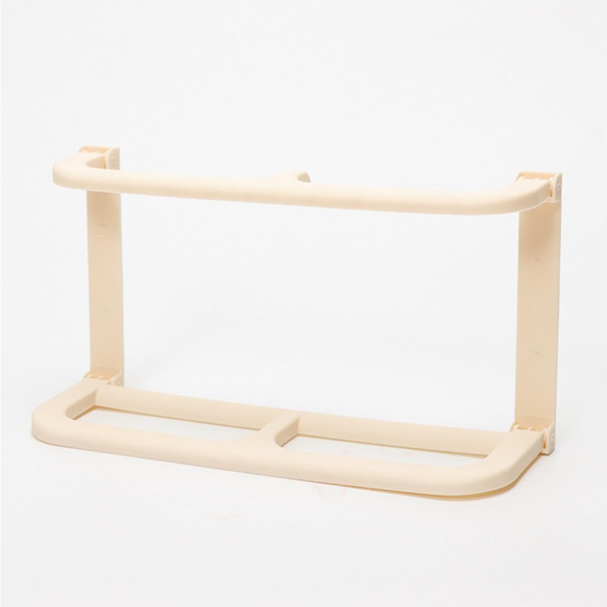 Plastic Organizer Foldable Slipper Rack, Dual-layer 2pcs Wall Mounted