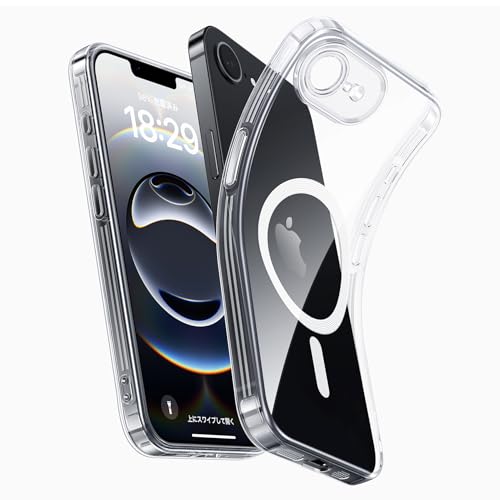 NIMASO iPhone 16e p P[XyMagSafeANZT[Ή ϖh~z h~ ϏՌ Phone 16e Ή h~ ^ CX[dΉ Xgbvz[t ACtH16e Ήi6.1C`j X}zP[X N