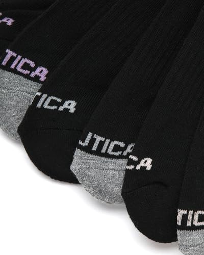 Image of Nautica Womens High Quarter Socks Moisture Wicking Cushioned Socks, 6 Pack | Dri-Motion Moisture Wicking Stretch Fabric, Cushioned Key Areas, Reinforced Heel and Toe, High Quarter Cut, Shoe Size 4-10