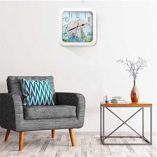 Horloge décorative salon et bureau, grand modèle carré de 25,4 cm pour une ambiance zen