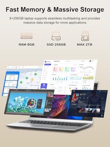 Image of BLUEING 15.6 inch Laptop Computer, 6500Y CPU (Up to 3.4GHz), 8GB RAM 256GB SSD