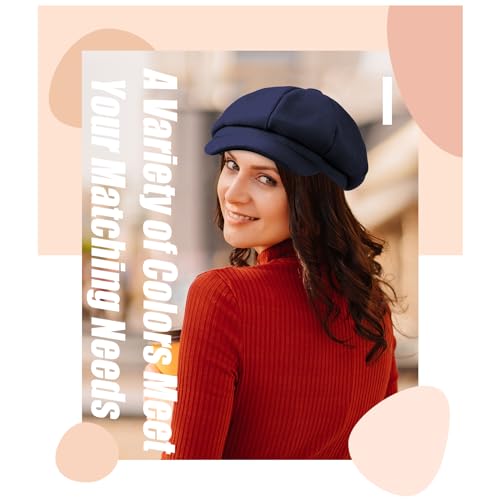 Gorras tipo newsboy para mujer paquete 6 unidades miniatura 5