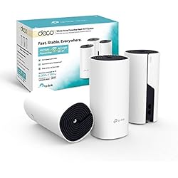 TP-Link Deco P9 (3-pack) - PLC Mesh Wi-Fi Híbrido con Powerline, adecuado para Casas Grandes con Paredes Gruesas, Powerline AV1000 + WiFi AC1200, cobertura hasta 560 ㎡,2xPuerto Gigabit, CPU Qualcomm