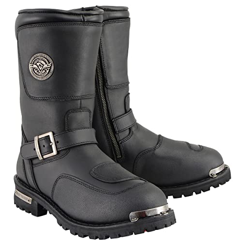 Milwaukee Leather Men’s Premium Leather Classic Engineer Motorcycle Riding Boots Collection