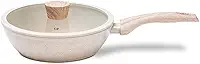 Brinox - Frigideira Alta com Tampa 24Cm 2,3L Ceramic Life Sirius com Fundo de Indução - Vanilla