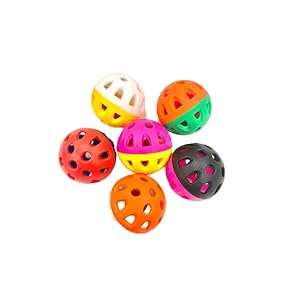 Taiyo Pluss Discovery® Birds Playing Bell Ball for All Small Birds Toy for Parakeet, Cockatiel, Parrots etc.(Pack of 5) Color May Vary
